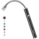 Rechargeable Electric Gas Lighter for Kitchen, Pooja Room, Candles, BBQ, Multi Purpose - 360 Degree Flexible & Windproof